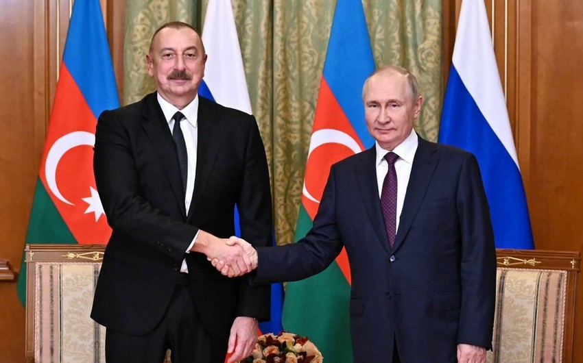 İlham Əliyev və Vladimir Putin Cənubi Qafqazda təhlükəsizliyin təmin olunmasını müzakirə ediblər