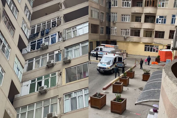 Bakıda bir nəfər intihara cəhd edir - VİDEO