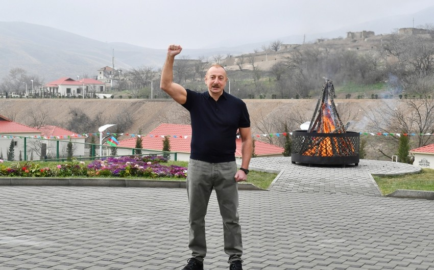 Prezident: "Biz öz doğma torpaqlarımıza qayıtmışıq, qan tökərək, şəhidlər verərək"