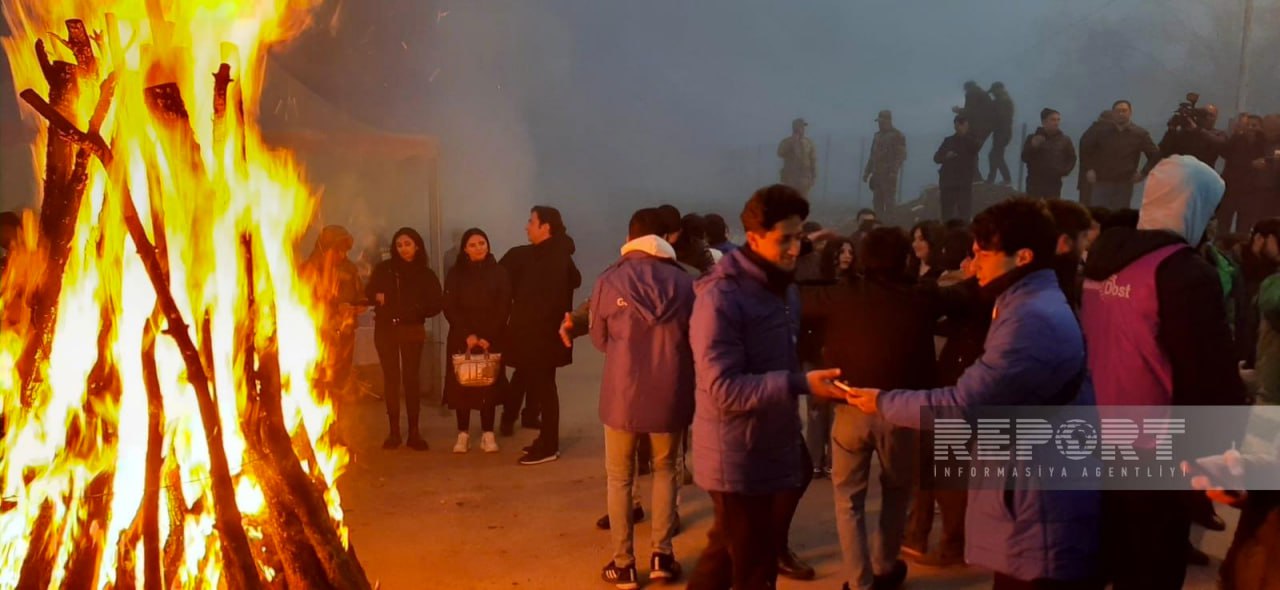 Şuşada Novruz tonqalı qalanıb, aksiya bayram əhvali-ruhiyyəsi ilə davam edir 