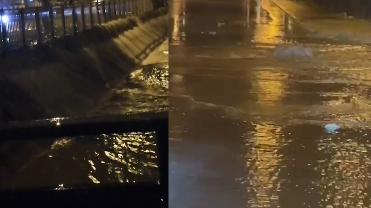 Adanada güclü yağış səbəbindən yollar gölə çevrilib – FOTO