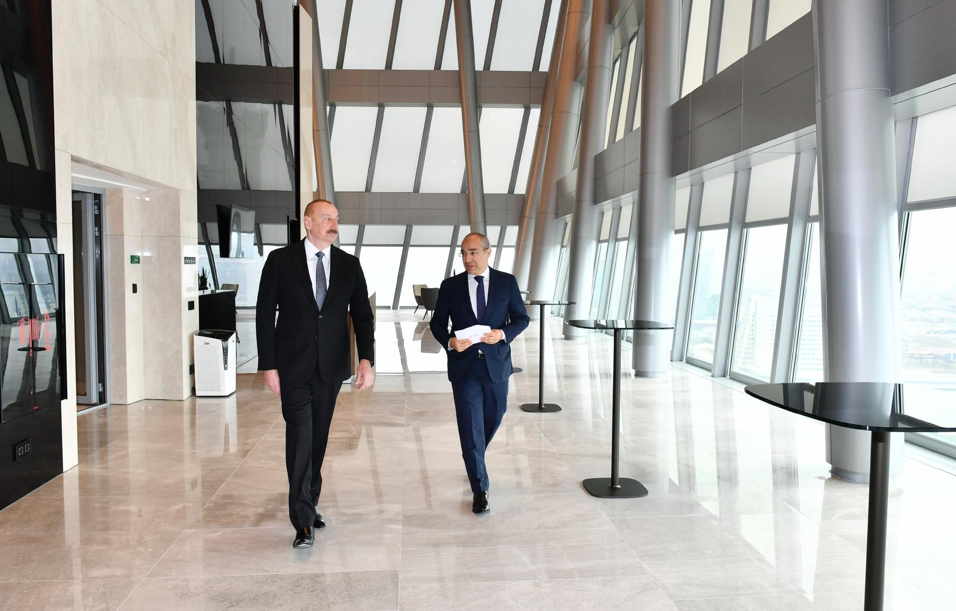 İlham Əliyev Əmlak Məsələləri Dövlət Xidmətinin yeni inzibati binasının açılışında iştirak edib - FOTOLAR