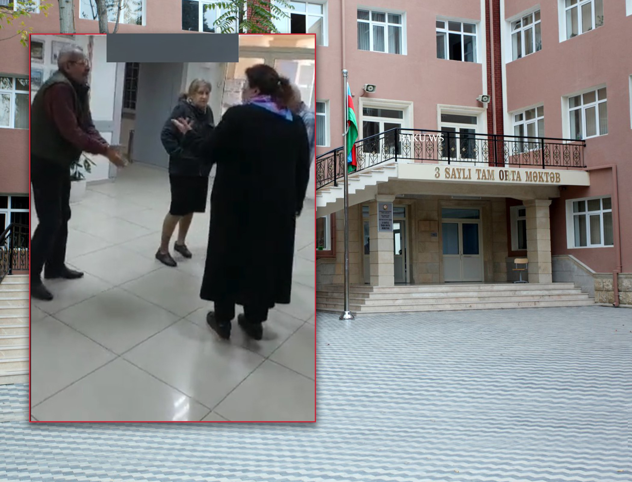 Bakının daha bir məktəbində qalmaqal - Direktor məktəbin qapısını bağlatdırıb... - VİDEO