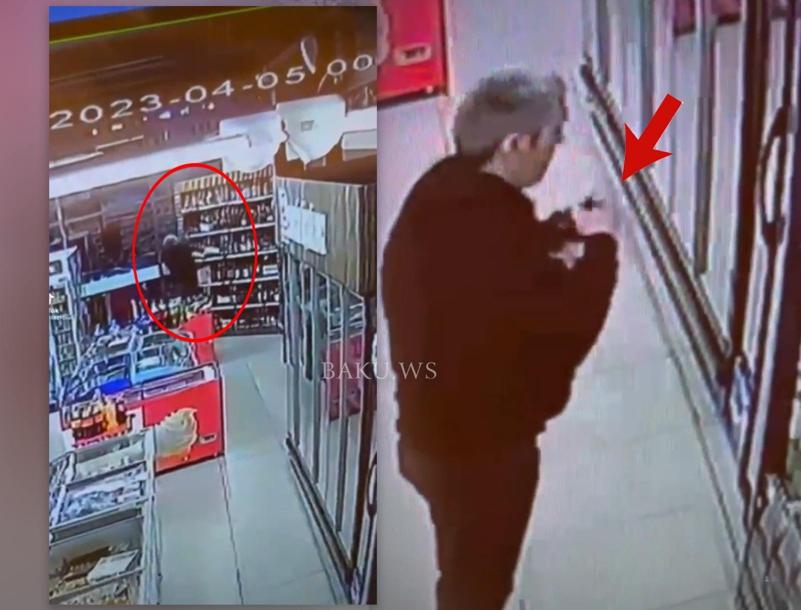 Bakıda marketdən 110 manatlıq içki oğurlandı - ANBAAN VİDEO
