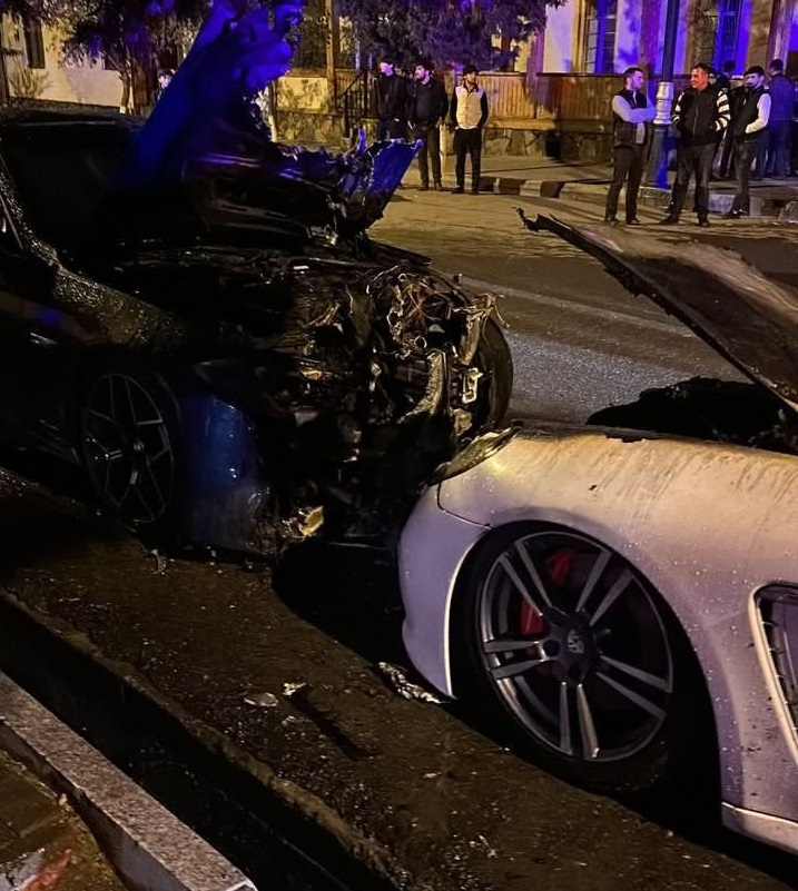 Azərbaycanda “BMW” və “Porsche”ni yandıran şəxs saxlanıldı - VİDEO