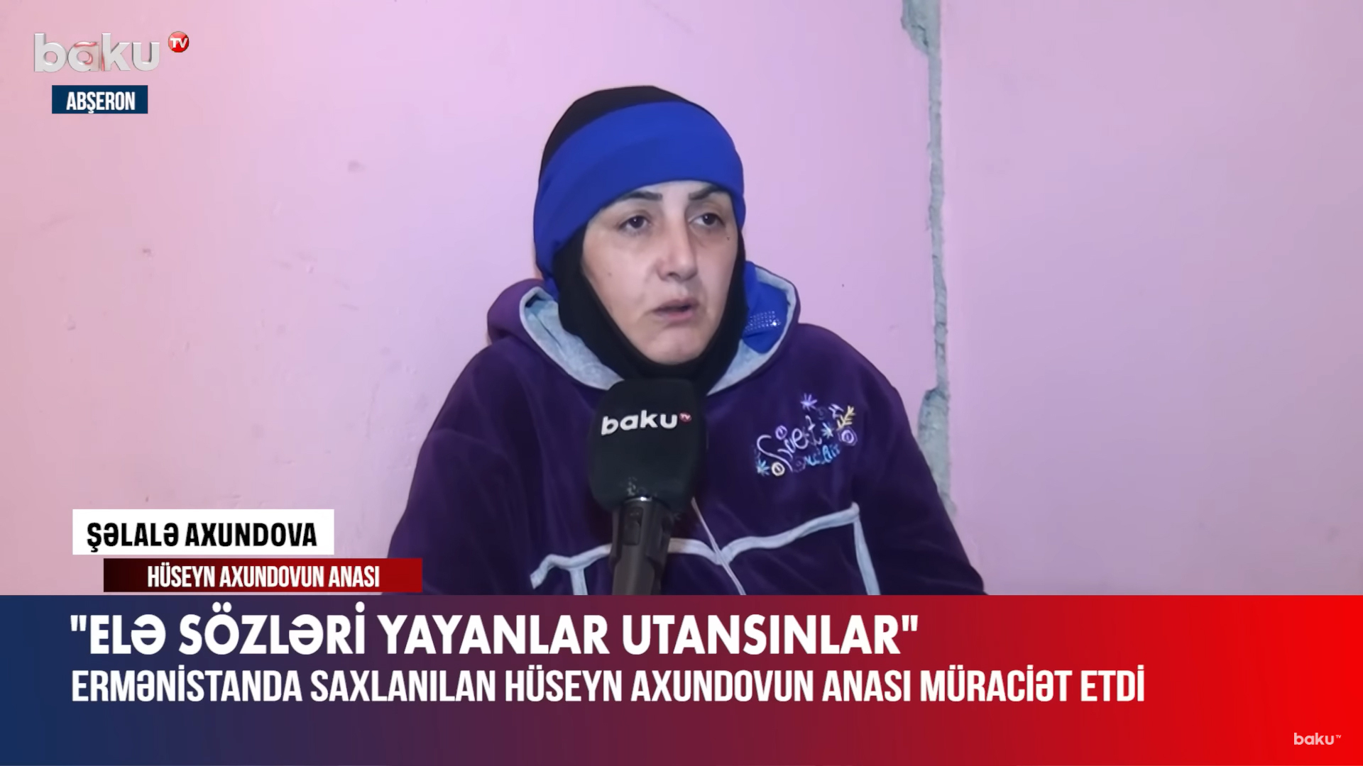 Ermənistanda saxlanılan əsgərin anası müraciət etdi - VİDEO