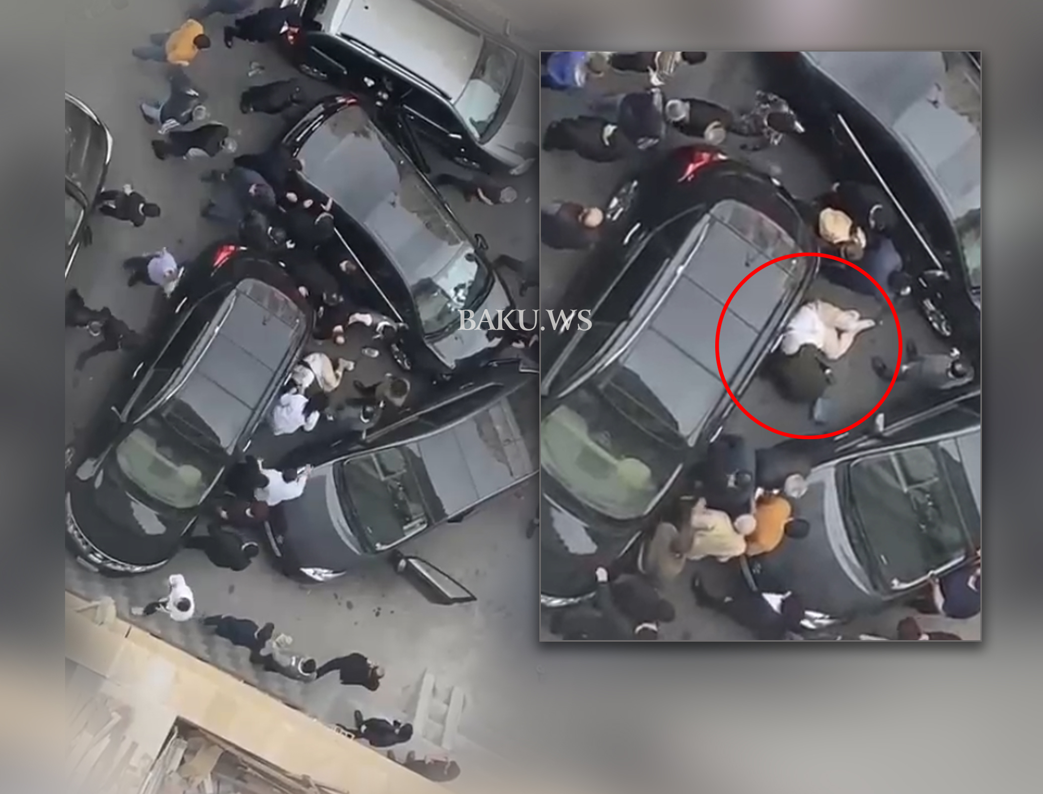 Bakıda dəhşətli olay: Qadın maşının altında qaldı - VİDEO