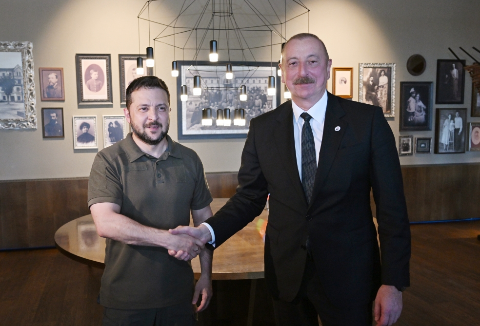 Kişineuda Azərbaycan və Ukrayna prezidentlərinin görüşü oldu - FOTO