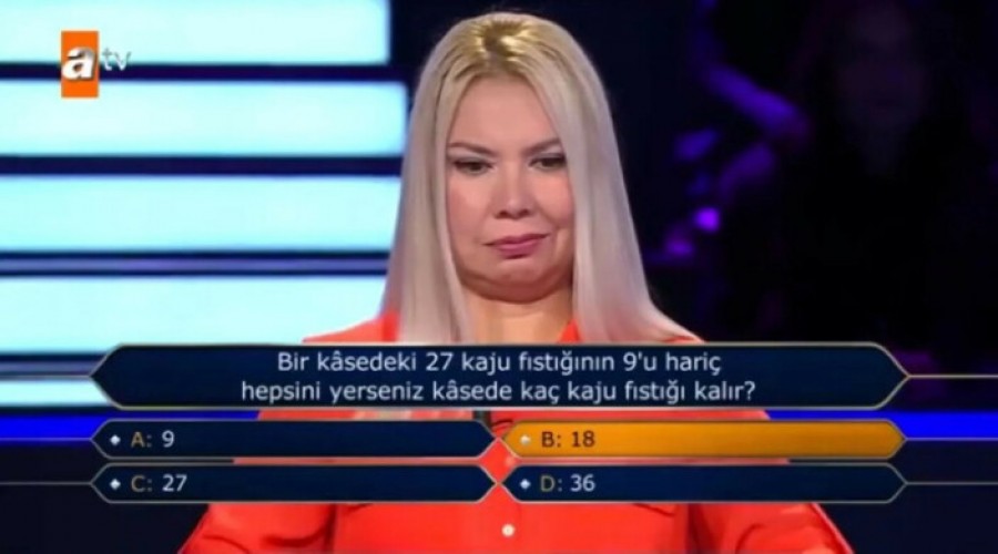 Məşhur yarışda şok anlar: Akademik qadın 2-ci sualda uduzdu