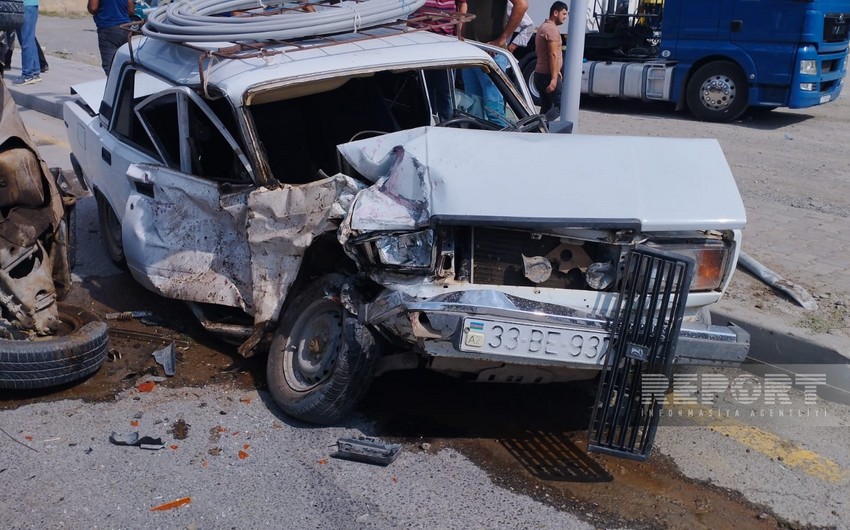 Kürdəmirdə yol qəzası baş verib, xəsarət alanlar var
