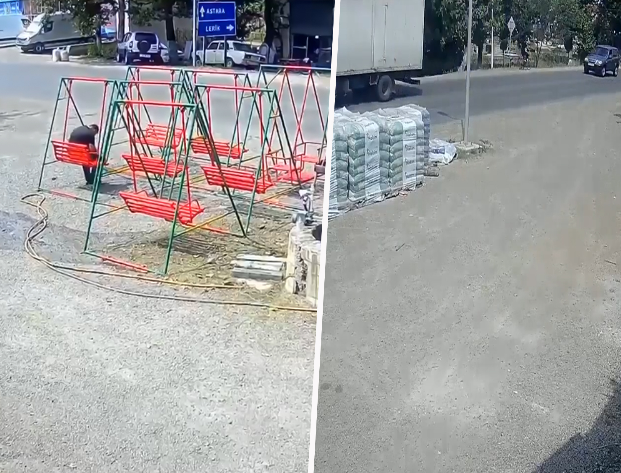 Lənkəranda baş verən zəlzələ anı - VİDEO