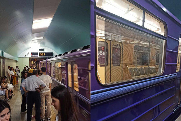 Bakı metrosunda qatarda nasazlıq yaranıb - FOTO