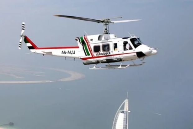 BƏƏ sahillərində helikopter dənizə düşüb