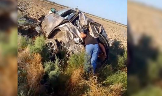 Masallıda “BMW” xəndəyə düşdü, yas yerindən qayıdan sürücü hadisə yerində öldü - VİDEO