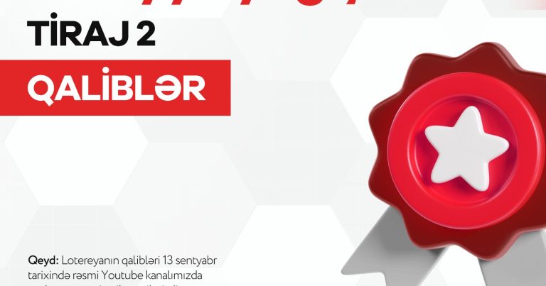 “Topazdan hədiyyə yağışı” stimullaşdırıcı lotereya tiraj 2 nəticələri açıqlandı