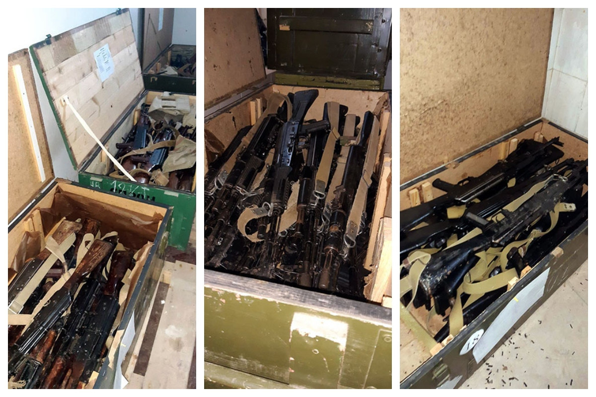Kəlbəcərdə qanunsuz fəaliyyət göstərən şirkətin ərazisində silah-sursat aşkar edilib - FOTO