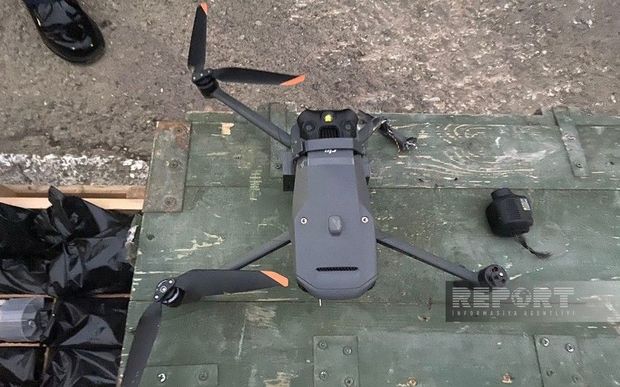 Şuşa ətrafında Ermənistan silahlı birləşmələrinə məxsus kvadrokopter müsadirə edilib - FOTO