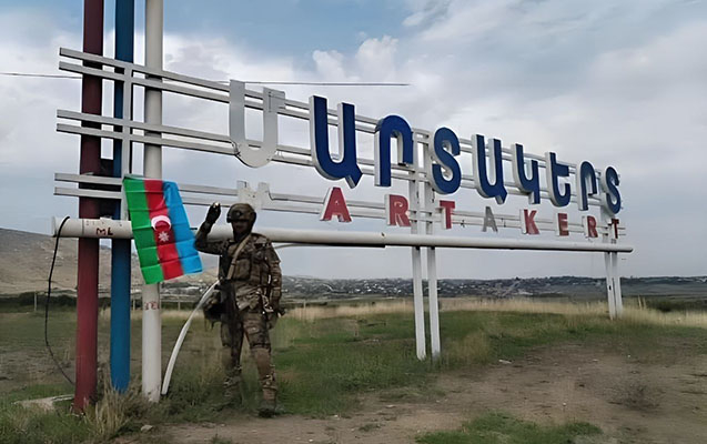 Azərbaycanın bayrağı Ağdərədə qaldırıldı - VİDEO