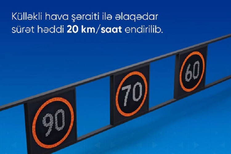 Bakıda bir yolda sürət həddi endirildi