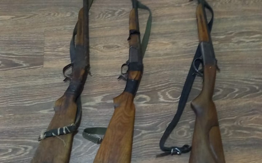 Kürdəmirdə qanunsuz ov edənlər saxlanılıb, silahları götürülüb