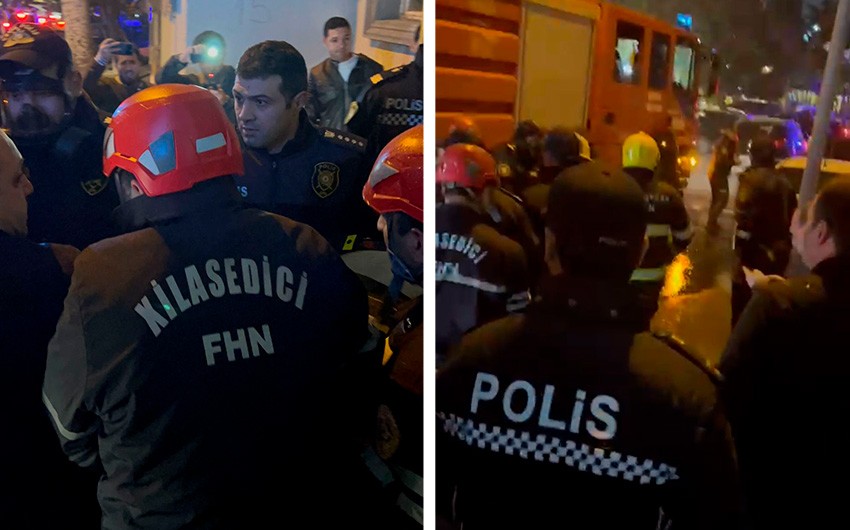 Binəqədi rayonunda baş verən yanğında bir polis əməkdaşı xəsarət alıb