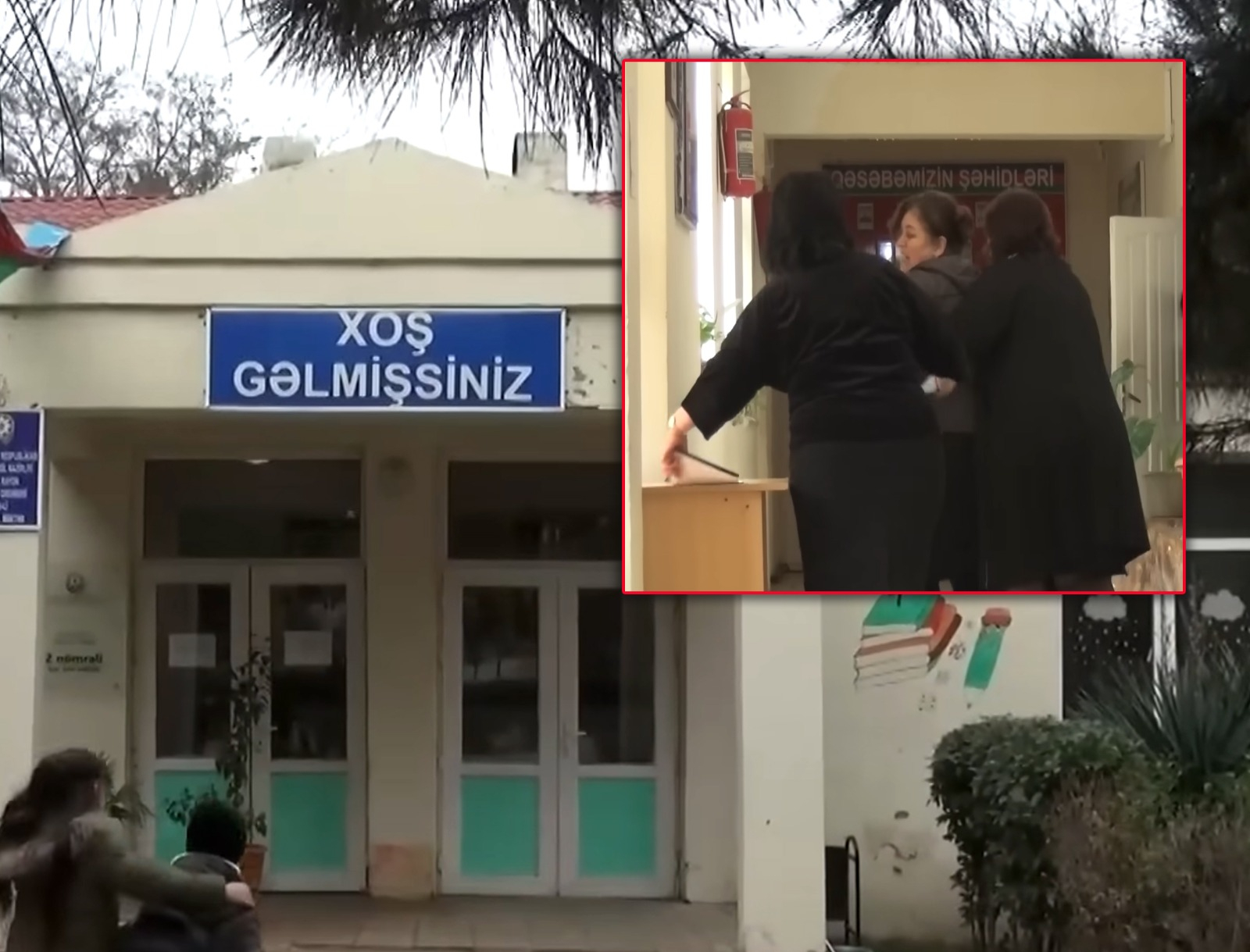 Məktəbdə qalmaqal: Direktor müəllimi döyüb? - VİDEO