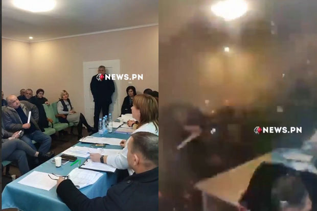 Ukraynalı deputat iclasda qumbara partlatdı: Yaralananlar var - VİDEO