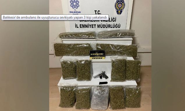 Təcili yardım maşını ilə narkotik gətirən 3 nəfər tutuldu