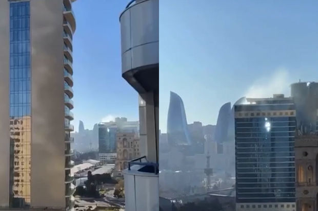 FHN: “Bakının mərkəzində yanğın görüntüləri həqiqəti əks etdirmir” - VİDEO