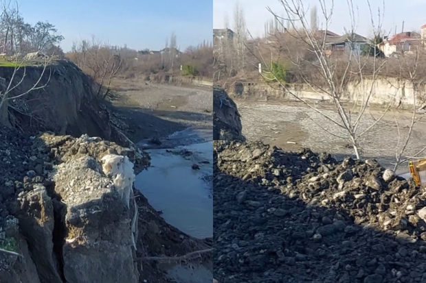 Xaçmazda uçqun: Evlər üçün təhlükə yarandı - VİDEO