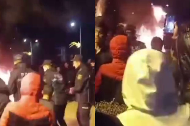 Söndürülməmiş siqaret Yevlaxda bayram edənləri qorxutdu - VİDEO