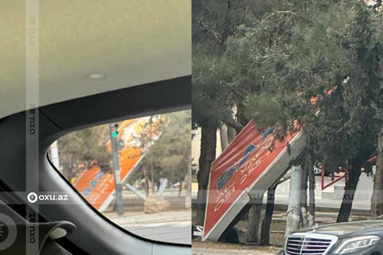 Paytaxtda nəhəng reklam lövhəsi aşdı