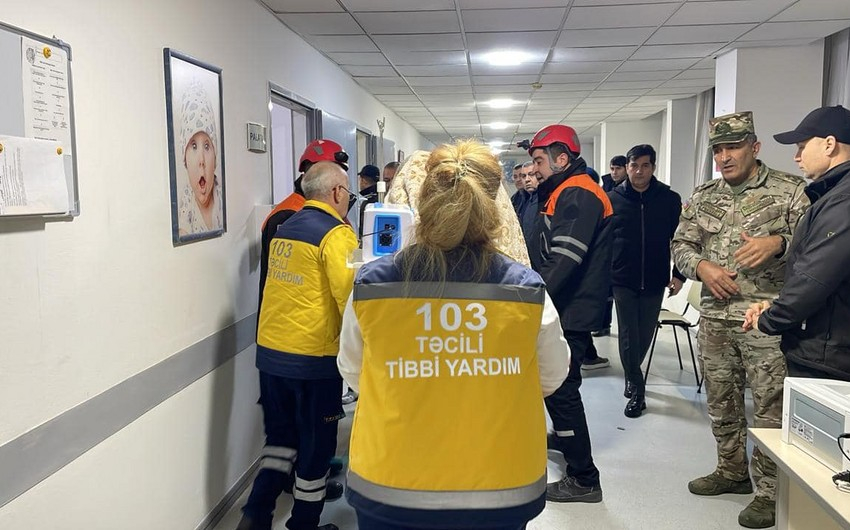 TƏBİB: Perinatal Mərkəzdəki yanğında bir nəfər tüstüdən zəhərlənib