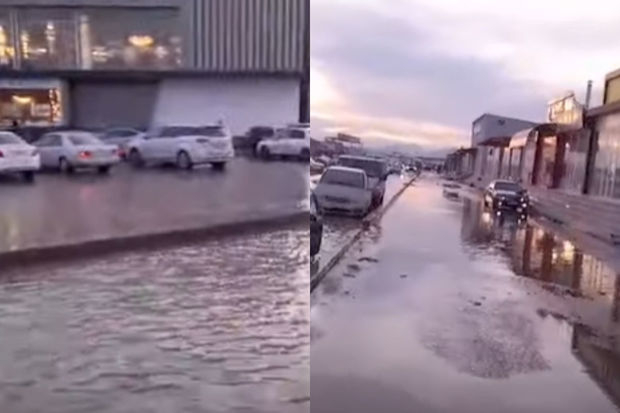 “Sədərək” Ticarət Mərkəzini su basıb - VİDEO