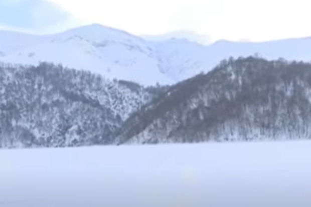 Donmuş Maralgölün yeni görüntüləri - VİDEO