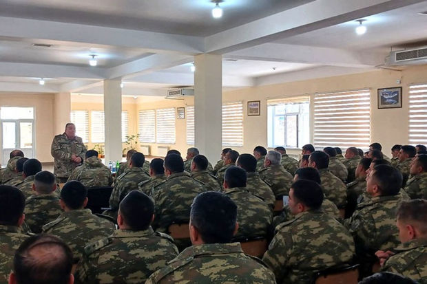 Hərbi qulluqçuların mənəvi-psixoloji hazırlığı yüksək qiymətləndirilib - FOTO