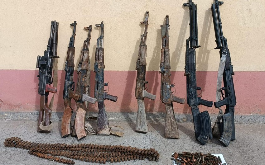 Xankəndidə 5 avtomat, 8 qumbara aşkarlandı