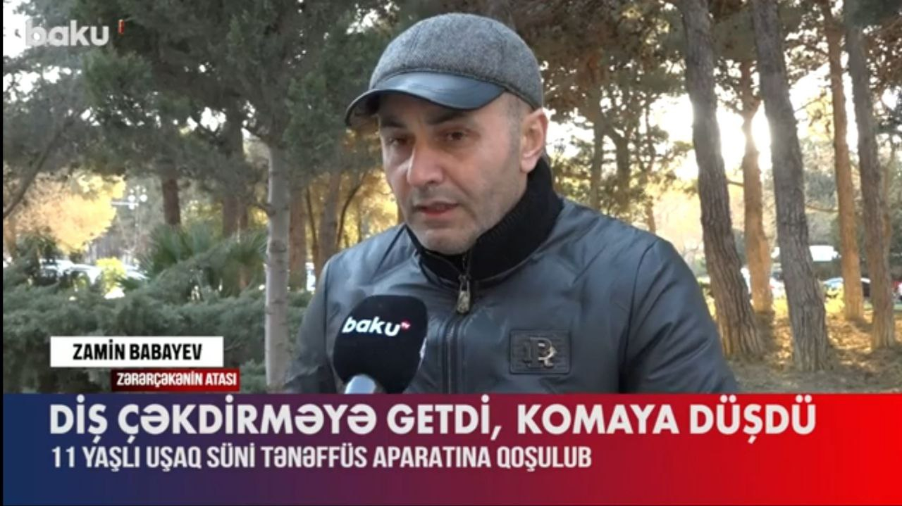 Diş çəkdirməyə gedən 11 yaşlı uşaq komaya düşdü