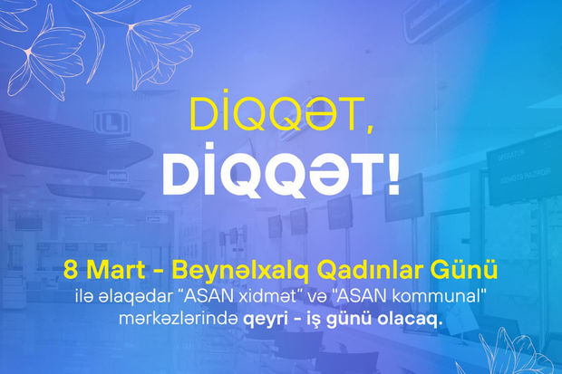 “ASAN xidmət” və “ASAN kommunal” mərkəzlərinə müraciət edən vətəndaşların NƏZƏRİNƏ