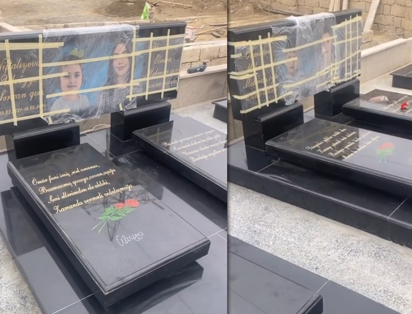 5 nəfəri öldürməkdə ittiham olunan Əhmədin ailəsinin məzarları - VİDEO