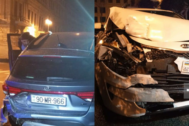 Bakıda TikTokerlər qəza zamanı xəsarət aldılar - FOTO