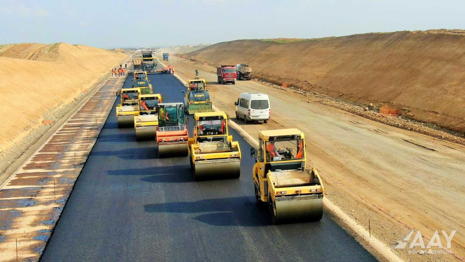 Ağdam-Füzuli avtomobil yolunun inşası sürətlə davam etdirilir