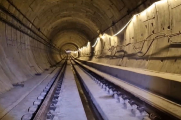 Bakıdakı yeni metro stansiyasından görüntülər - VİDEO