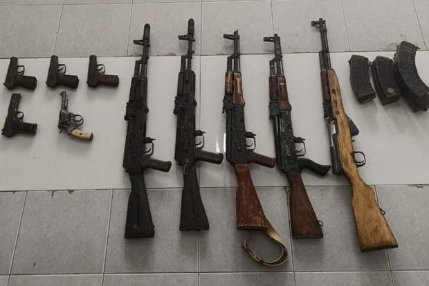 Xankəndidə 36 silah, 14 qumbara və sursat aşkarlanıb