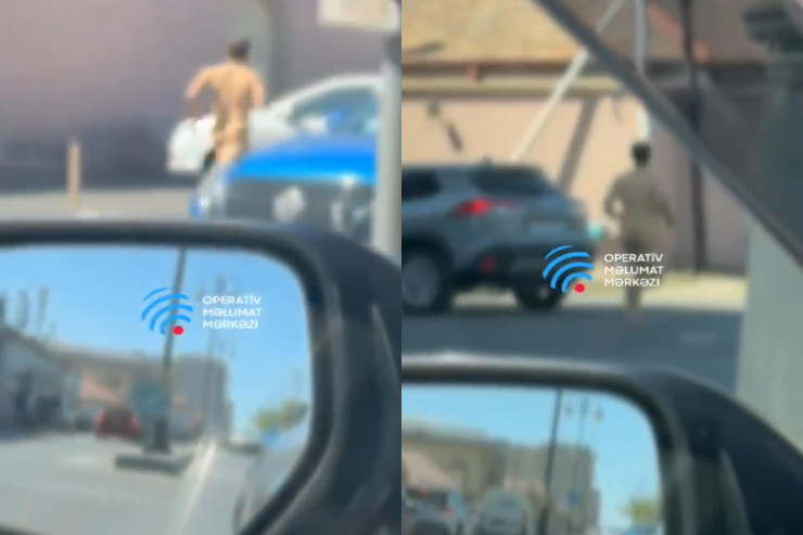 Bakı küçələrində lüt qaçan kişi xəstəxanaya yerləşdirildi