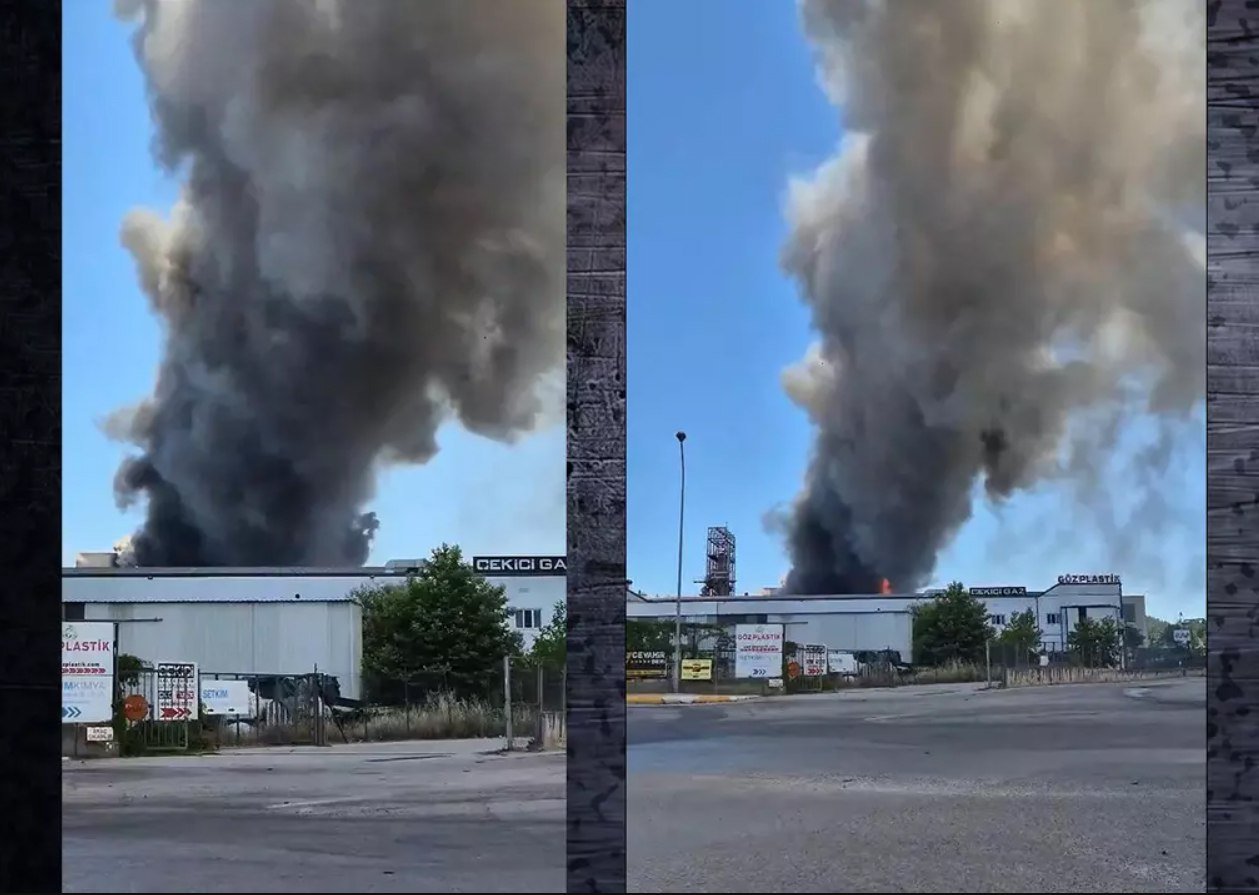 İstanbulun bu bölgəsində fabrik yanır - Partlayışlar baş verir - FOTO/VİDEO