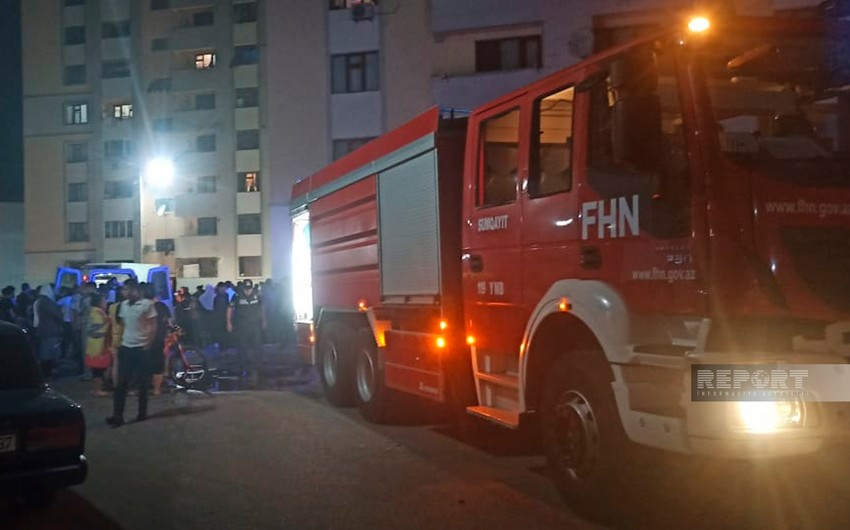 Sumqayıtda yaşayış binasında YANĞIN: Tüstüdən zəhərlənənlərin kimliyi məlum olub 