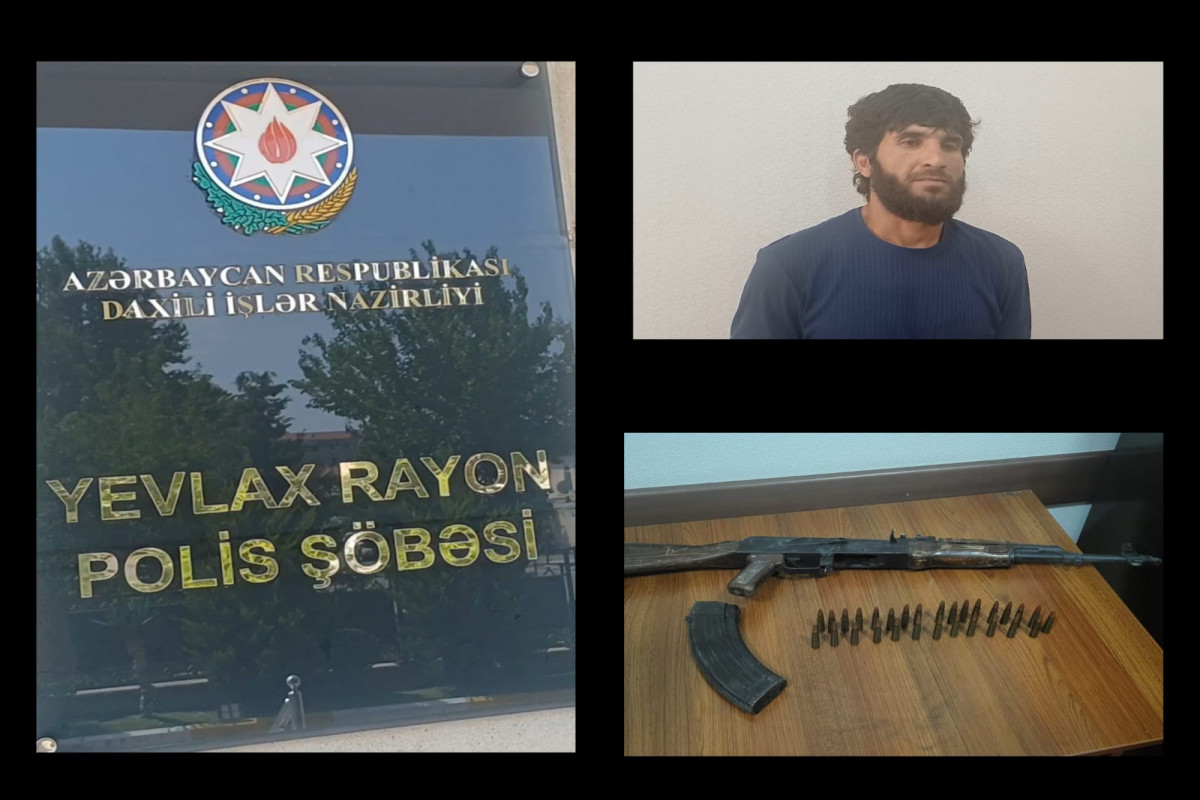 Yevlaxda qanunsuz olaraq silah-sursat əldə edən şəxs saxlanıldı