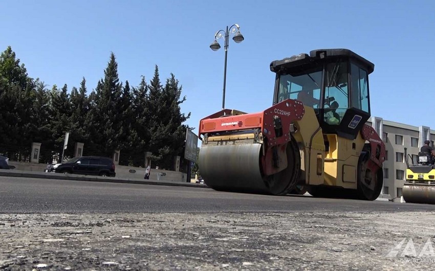 "Qələbə dairəsi"dən "20 Yanvar" dairəsi istiqamətində asfaltlanma işləri yekunlaşıb