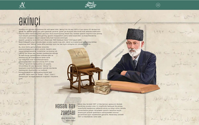 “Azərsun Holdinq”in təşəbbüsü ilə milli mətbuatın 150 illiyinə həsr edilmiş sayt hazırlanıb